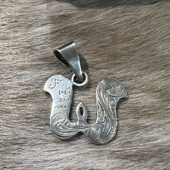 Fanning Jewelry .925 Silver and Gold Necklace Pendant - Picture 5 of 6